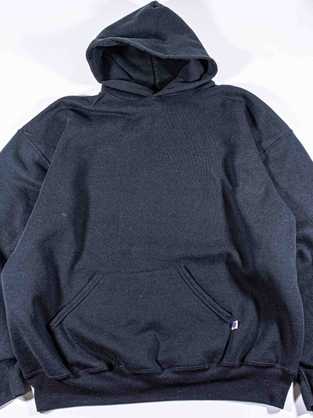 Vintage 90s Russell Athletic Blank Black Hoodie Sweatshirt XXL Skate Streetwear